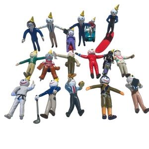 Vintage Jack In The Box Bendy Figures Lot (17) 90s Jock Jack Toy Collection